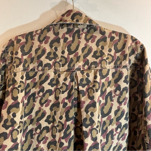 VERONICA BEARD Jeans Sz XL Animal Print Blazer Back Pleat Buttons Pockets Jacket - Picture 10 of 13